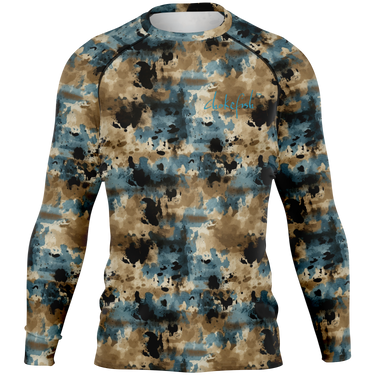 Chokefish™ Long Sleeve Rashguard Acid-Wash Men's Shirt-012